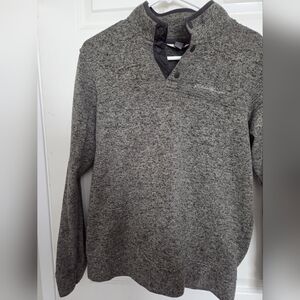Eddie Bauer Men's Charcoal Zip Up Sweater